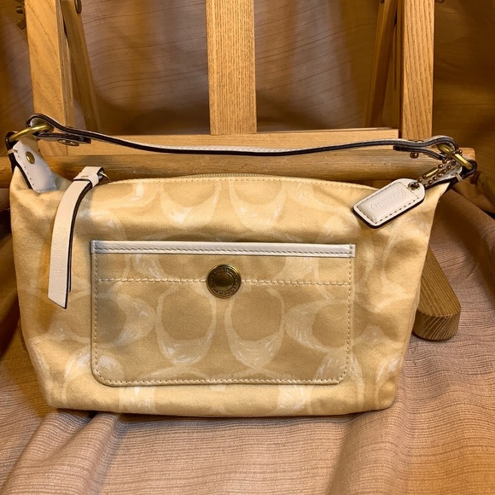 NWOT Coach leather/canvas mini bag w/tag EC